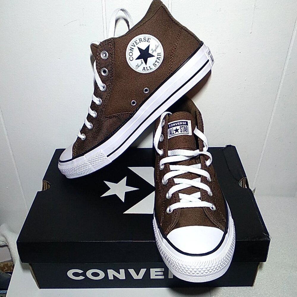 Converse CTAS Malden Street Mid Shoes Mens Sz 11.5 Grounded Brown Canvas A13212F